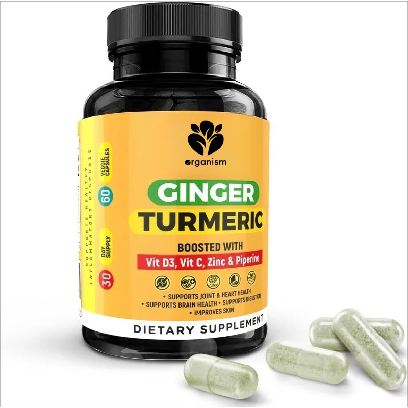 Turmeric Curcumin Capsule - مكملات الكركم والبيبرين وفيتامين الزنك والكركمين